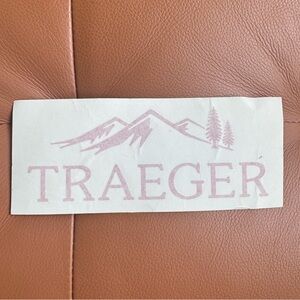 Traeger red Logo transfer Decal for grill or cooler